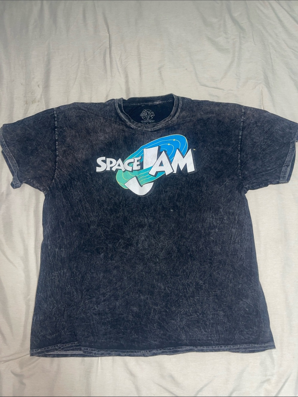 Space Jam Graphic Tee - Black Vintage Wash